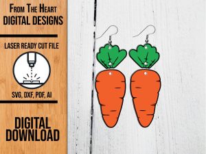 carrot laser cut earring file