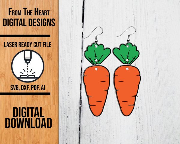 carrot laser cut earring file