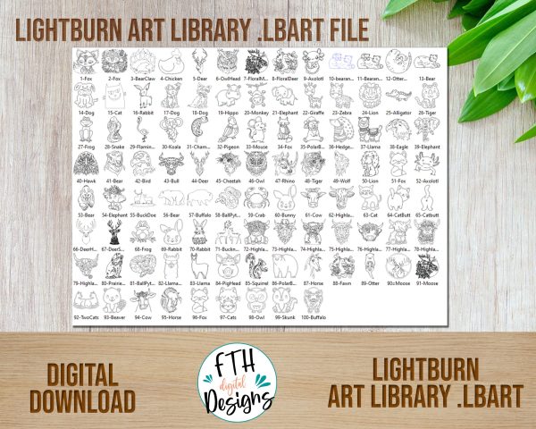 animals lightburn art library file