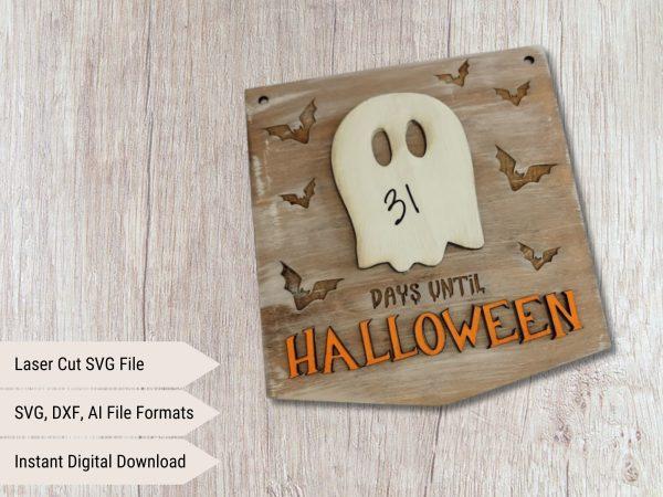 halloween countdown calendar svg file