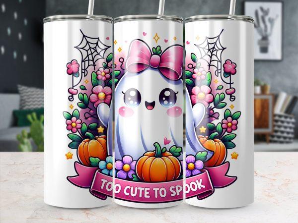 too cute to spook halloween sublimation tumbler wrap