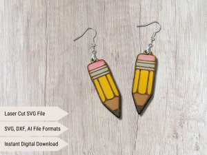 #2 pencil earring svg file