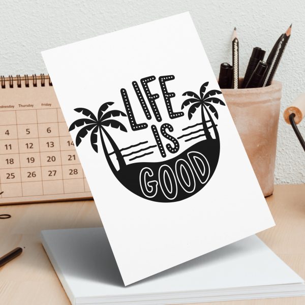 Life Is Good with Palm Trees SVG Design - Image 5