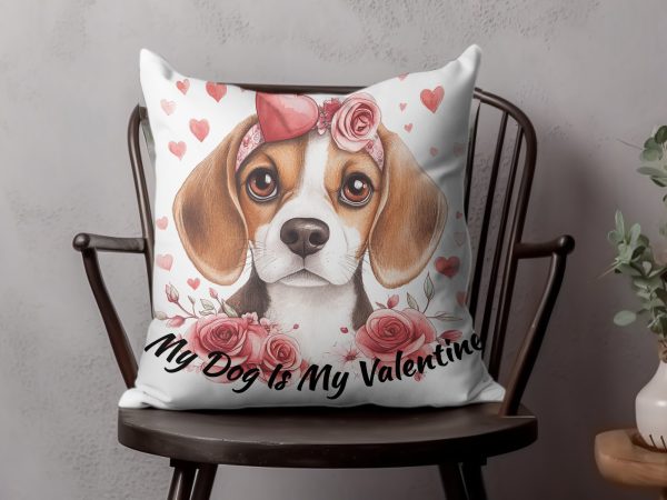 My Dog Is My Valentine Sublimation Design PNG - Image 4