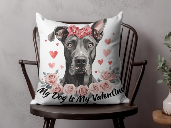 My Dog Is My Valentine Sublimation Design PNG - Image 4