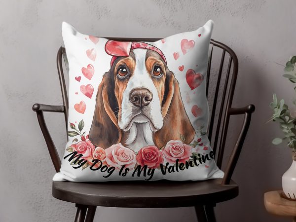 My Dog Is My Valentine Sublimation Design PNG - Image 4