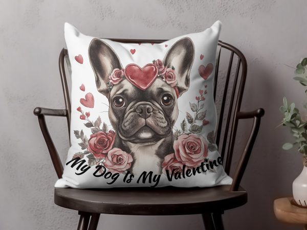 My Dog Is My Valentine Sublimation Design PNG - Image 4