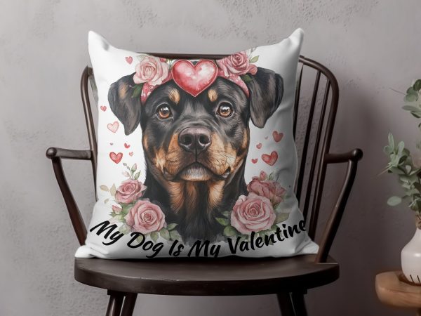 My Dog Is My Valentine Dog Lover Sublimation Design PNG - Image 4