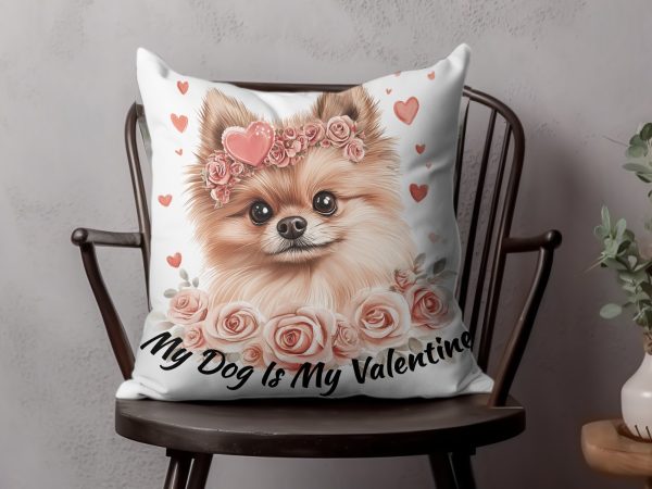 Cute Dog with Roses Valentine's Day Sublimation Design PNG - Image 4