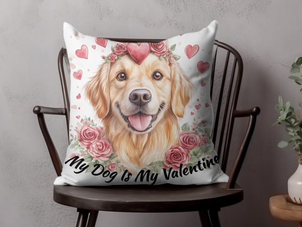 My Dog Is My Valentine Sublimation Design PNG - Image 4