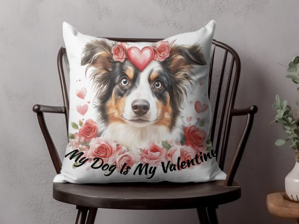 My Dog Is My Valentine Sublimation Design PNG - Image 4