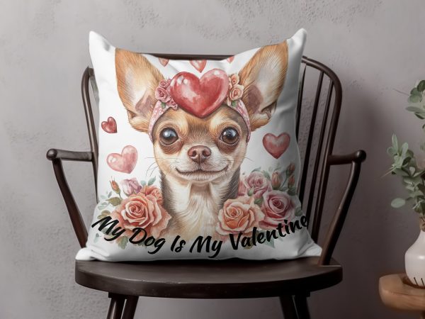 My Dog Is My Valentine Sublimation Design PNG - Image 4