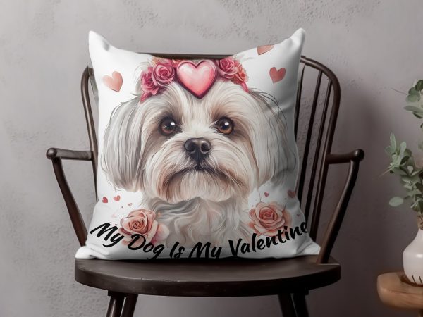 My Dog Is My Valentine Sublimation Design PNG - Image 4