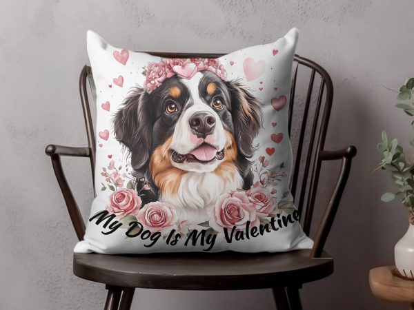 My Dog Is My Valentine Sublimation Design PNG - Image 4