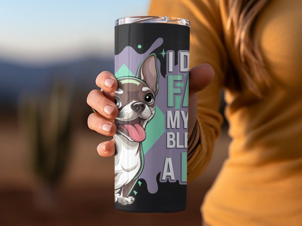 I Didn't Fart My Butt Blew You A Kiss 20oz Skinny Sublimation Tumbler Wrap - Image 2