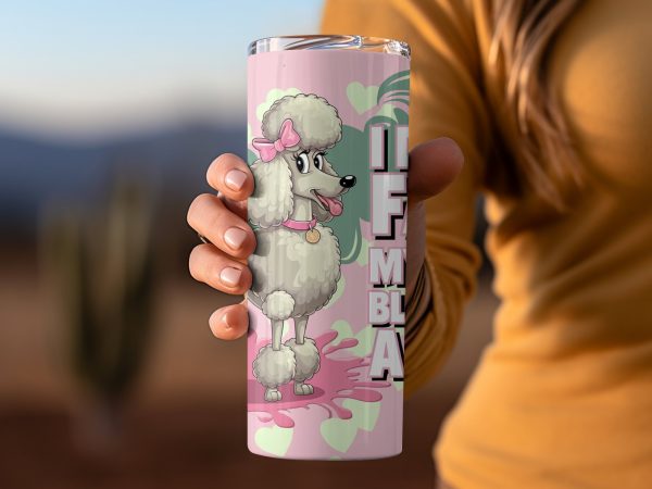 I Didn't Fart My Butt Blew You A Kiss 20oz Skinny Sublimation Tumbler Wrap - Image 2