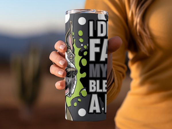 I Didn't Fart My Butt Blew You A Kiss 20oz Skinny Sublimation Tumbler Wrap - Image 2