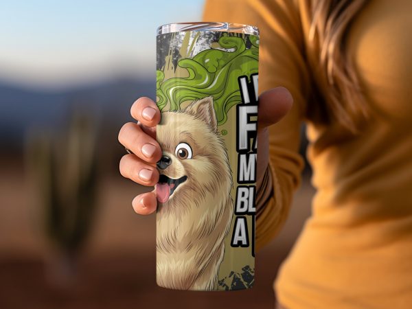 I Didn't Fart My Butt Blew You A Kiss 20oz Skinny Sublimation Tumbler Wrap - Image 2