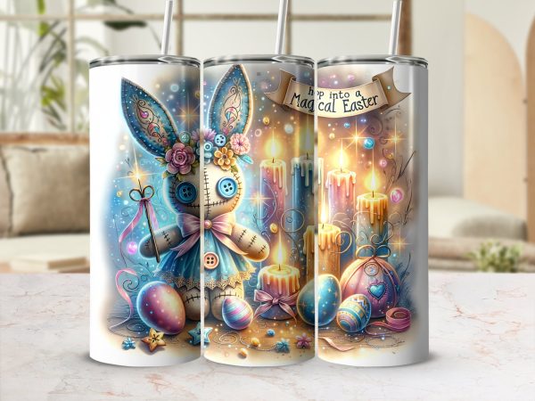 Hop Into a Magical Easter 20oz Skinny Sublimation Tumbler Wrap