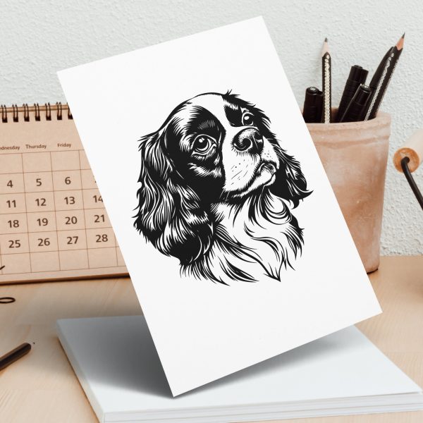 Intricate Detailed Spaniel Dog Head SVG Design Element - Image 5