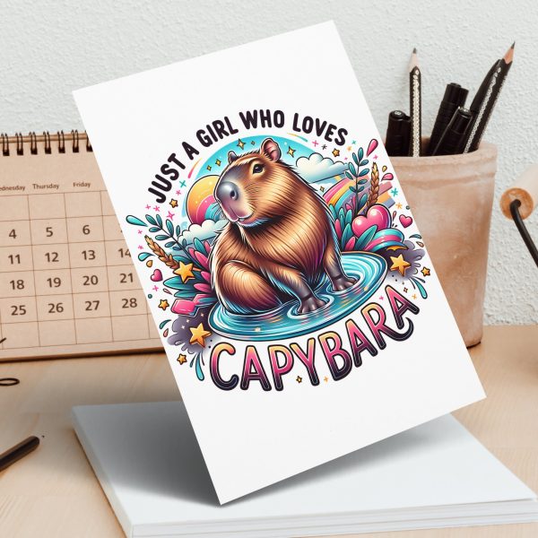 Just A Girl Who Loves Capybara 300 DPI Sublimation Design File - Image 4