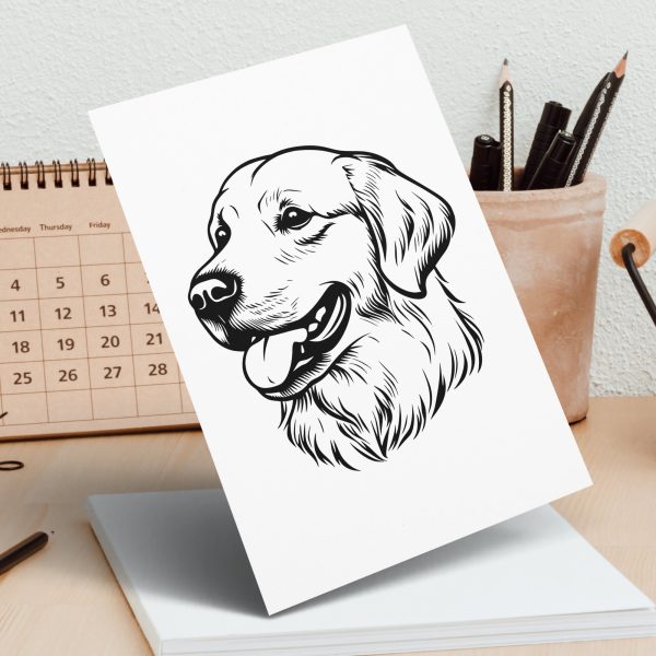 Detailed Dog Portrait Illustration SVG Design Element - Image 5