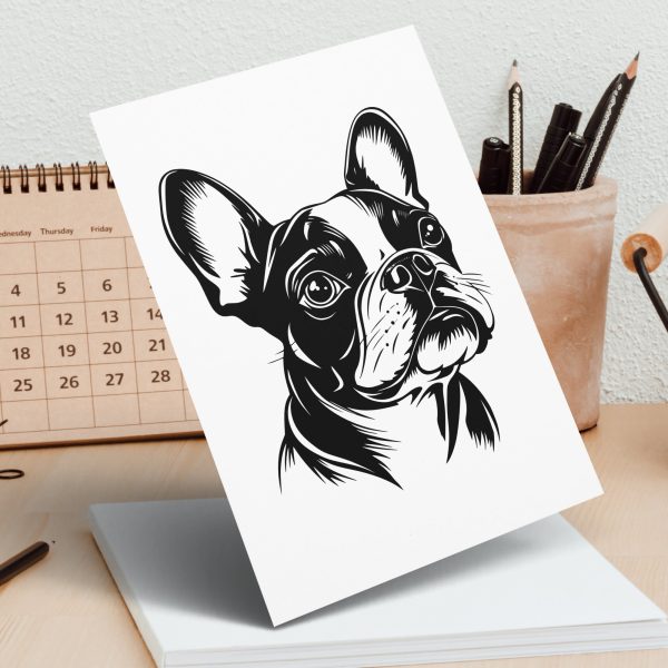 Artistic French Bulldog Illustration SVG Design Element - Image 5