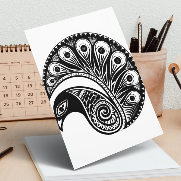 Artistic Peacock Mandala Pattern Laser SVG Design - Image 3