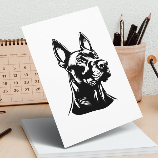 Detailed Dog Head Illustration SVG Design Element - Image 5