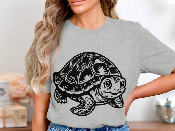 Detailed Cute Turtle Illustration SVG Design Element - Image 4