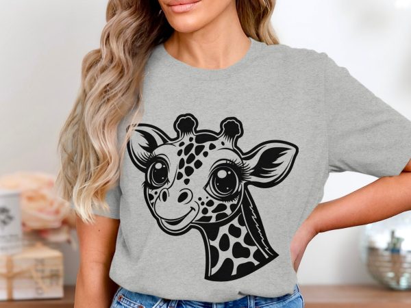 Adorable Baby Giraffe Head Illustration SVG Design Element - Image 4