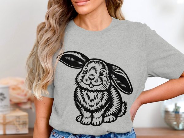 Cute Floppy Eared Bunny Rabbit SVG Design Element - Image 4