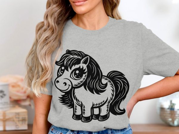 Cute Baby Pony Illustration SVG Design Element - Image 4