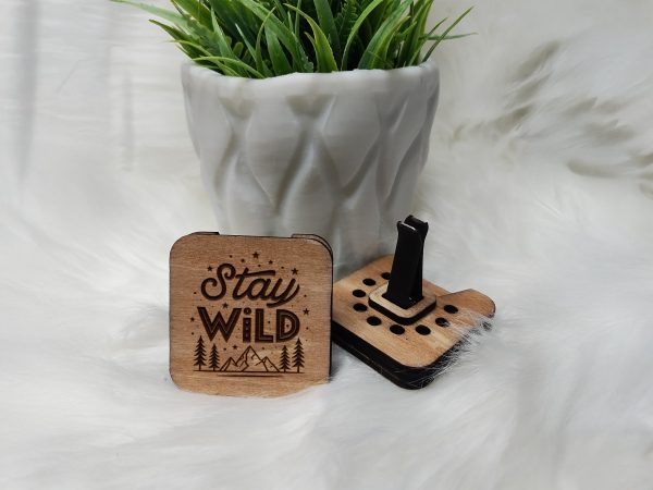 Stay Wild Mountain Theme Car Vent Diffuser SVG Laser Cut File