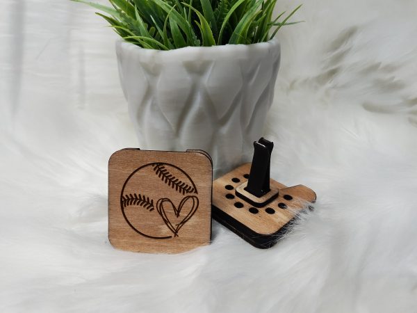 Heart Baseball Design Car Vent Diffuser Laser Cut SVG File