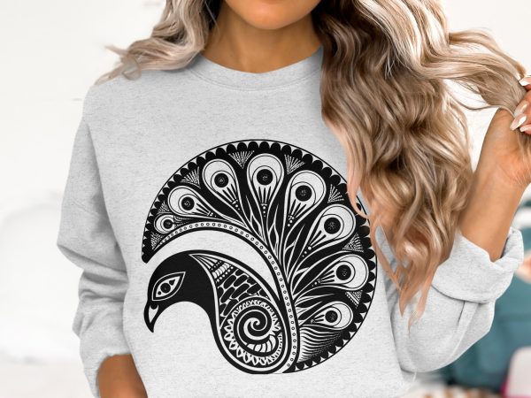 Artistic Peacock Mandala Pattern Laser SVG Design - Image 5