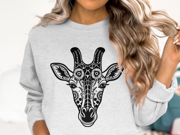 Intricate Giraffe Face Art Decorative Digital Laser SVG Design - Image 5