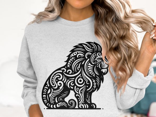 Majestic Lion Silhouette Laser SVG Design Element - Image 6