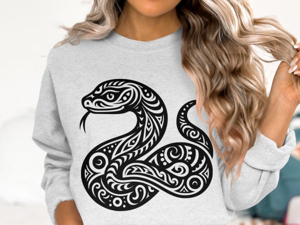 Detailed Tribal Snake Pattern Laser SVG Design Element - Image 6