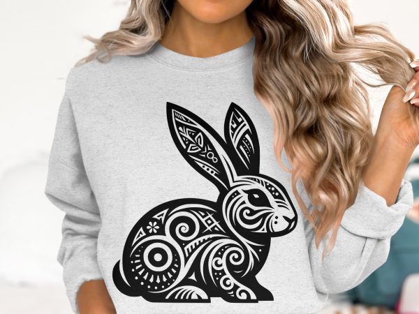 Ornate Rabbit Shape Laser SVG Design Element - Image 6