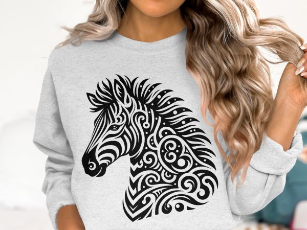 Abstract Decorative Zebra Head Laser SVG Design Element - Image 6