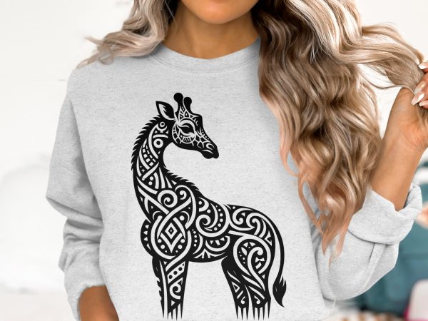 Detailed Giraffe Tribal Pattern Laser SVG Design Element - Image 6