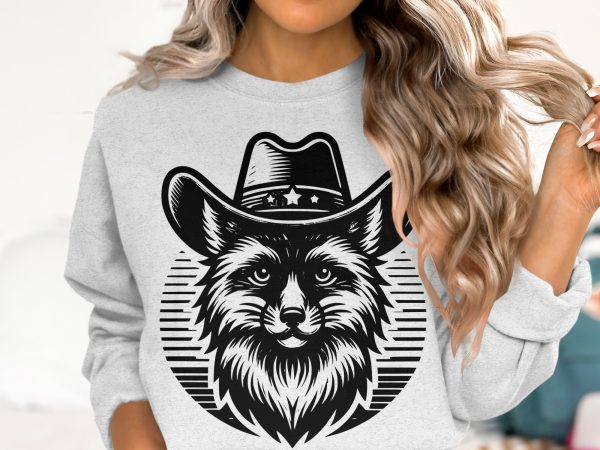 Detailed Cowboy Hat Dog Portrait Laser SVG Design Element - Image 6