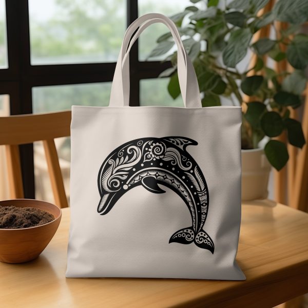 Ornate Dolphin Silhouette Laser SVG Design - Image 6