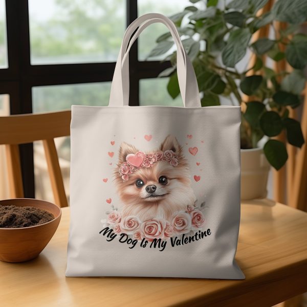 Cute Dog with Roses Valentine's Day Sublimation Design PNG - Image 3