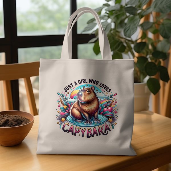 Just A Girl Who Loves Capybara 300 DPI Sublimation Design File - Image 3