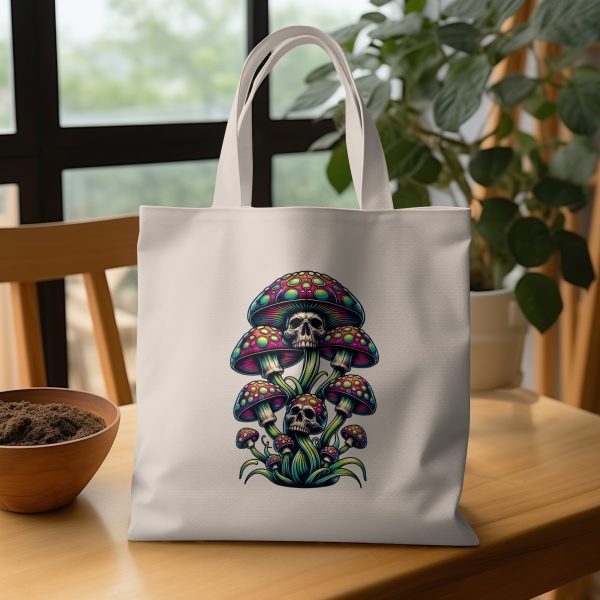 Psychedelic Skulls and Mushrooms 300 DPI Transparent PNG Sublimation Design - Image 3