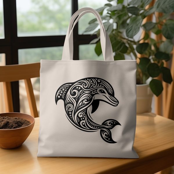 Ornate Tribal Dolphin Laser SVG Design Element - Image 3