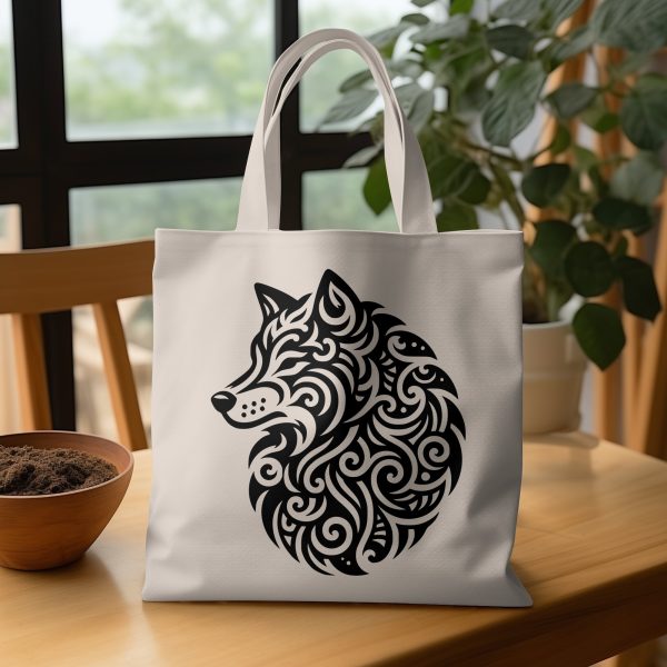 Elegant Wolf Head Silhouette Laser SVG Design Element - Image 3