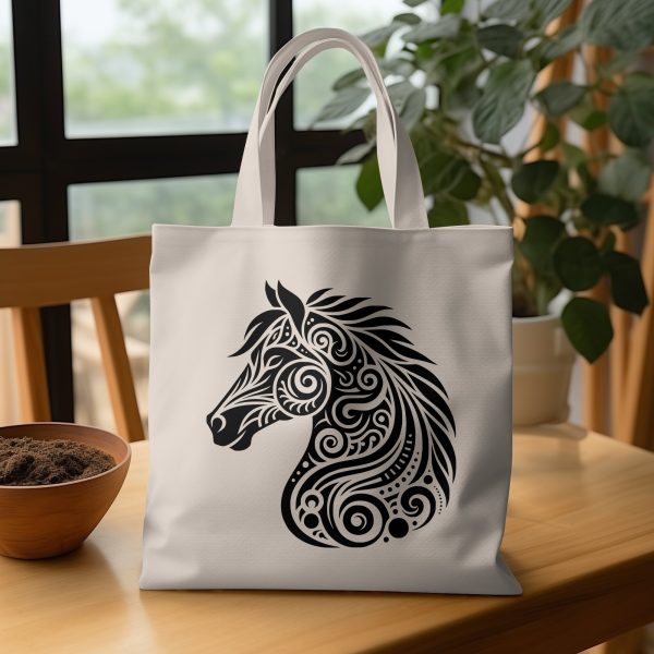 Horse-Themed Decorative Pattern Laser SVG Design Element - Image 3